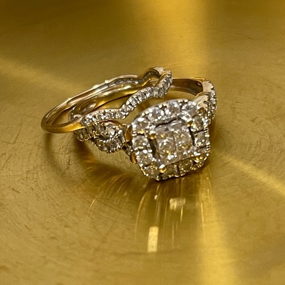 14k diamond bridal set - Picture 3 of 7